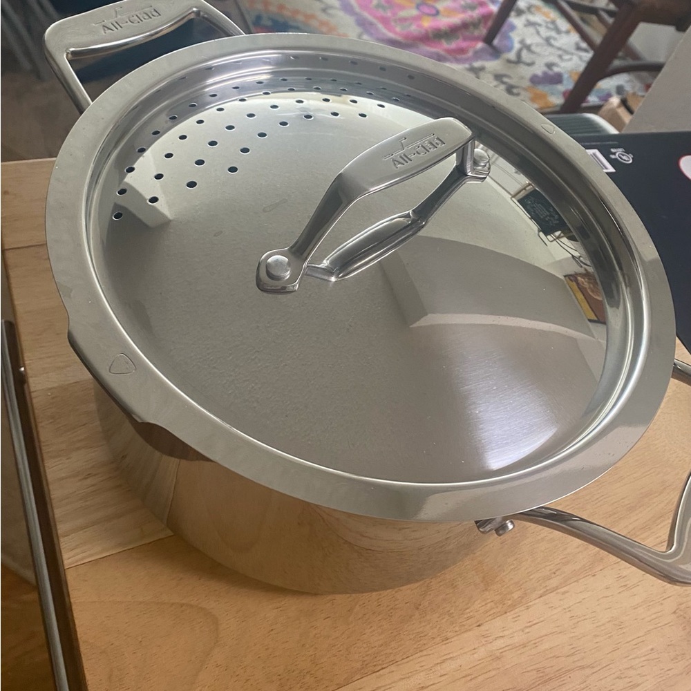 All-Clad Stainless Steel Stockpot with Strainer Lid